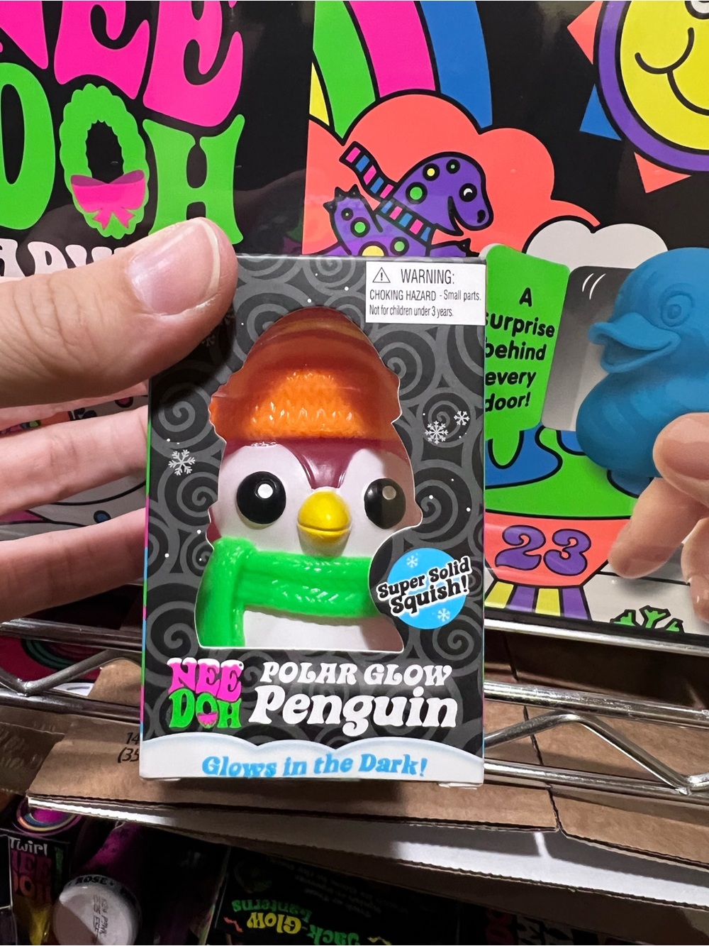 Polar Glow Penguin Toy - Green Scarf, Orange Hat
